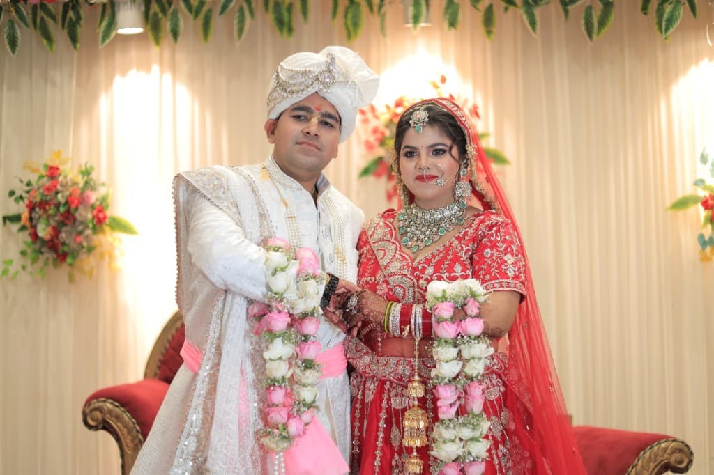 Sachin and Sanskriti on their wedding day